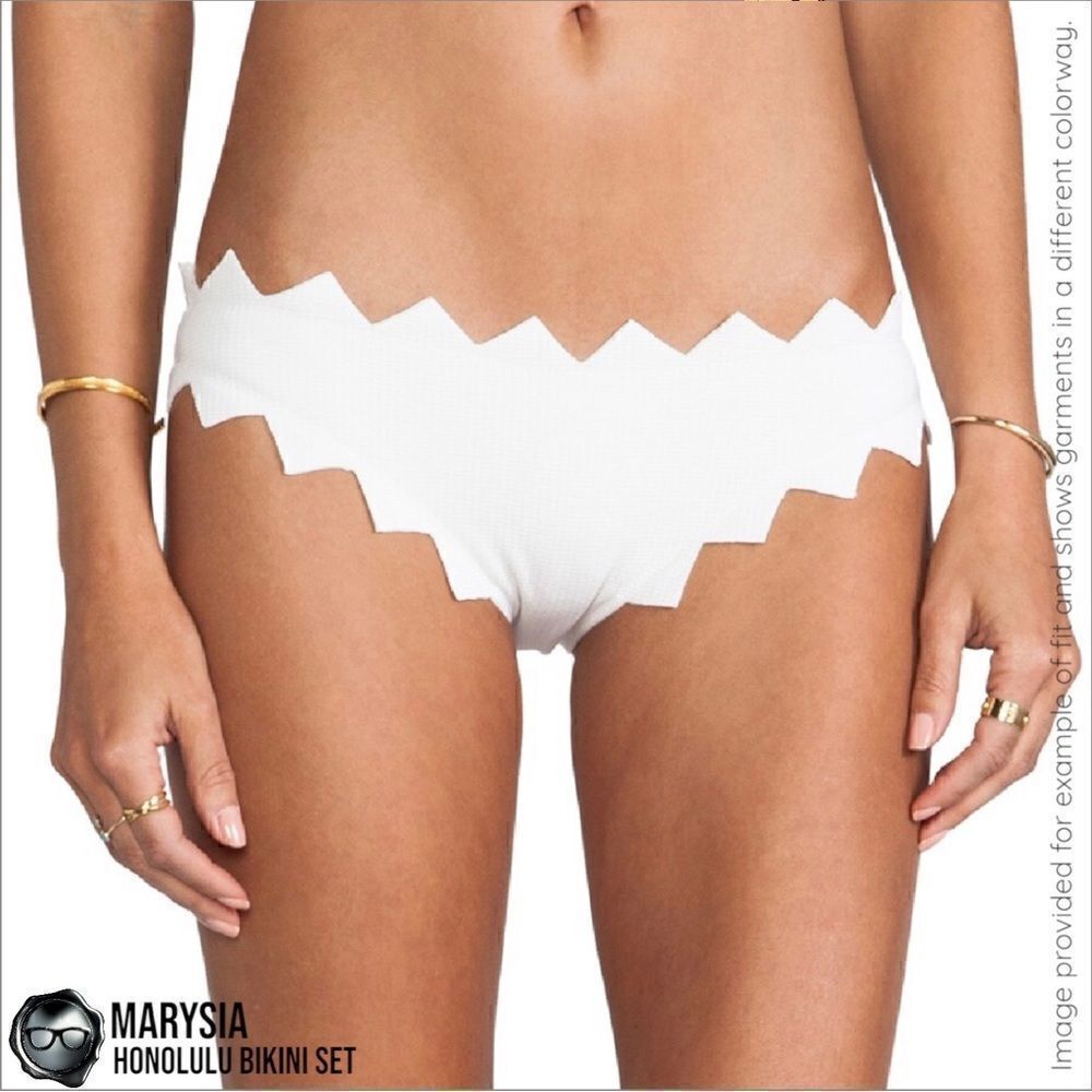 MARYSIA SWIM HONOLULU STRAPLESS ZIGZAG BIKINI SET IN BANANA BANDANA YELLOW NEW - Picture 9 of 15